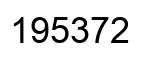 Number 195372 black image