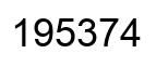 Number 195374 black image