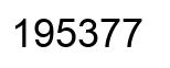 Number 195377 black image