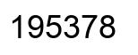 Number 195378 black image