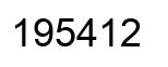 Number 195412 black image