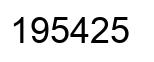 Number 195425 black image