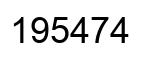 Number 195474 black image