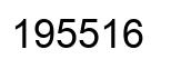 Number 195516 black image