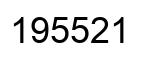 Number 195521 black image