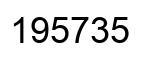 Number 195735 black image