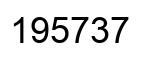 Number 195737 black image