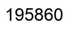 Number 195860 black image