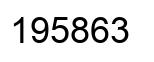 Number 195863 black image