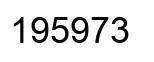 Number 195973 black image