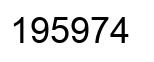 Number 195974 black image