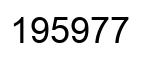 Number 195977 black image