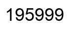 Number 195999 black image