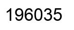 Number 196035 black image