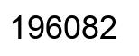 Number 196082 black image