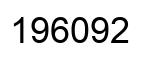 Number 196092 black image