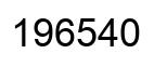 Number 196540 black image