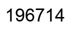 Number 196714 black image