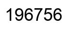 Number 196756 black image