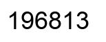 Number 196813 black image