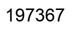 Number 197367 black image