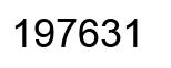 Number 197631 black image