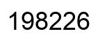 Number 198226 black image