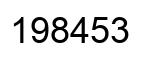 Number 198453 black image