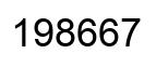 Number 198667 black image