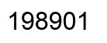 Number 198901 black image