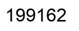 Number 199162 black image