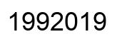 Number 1992019 black image