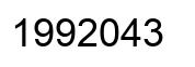 Number 1992043 black image