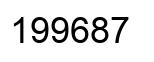 Number 199687 black image