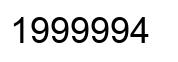 Number 1999994 black image