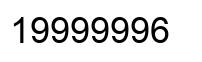 Number 19999996 black image