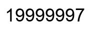 Number 19999997 black image