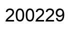 Number 200229 black image