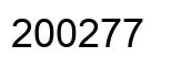 Number 200277 black image