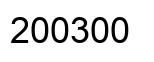 Number 200300 black image