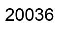 Number 20036 black image