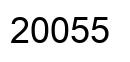 Number 20055 black image