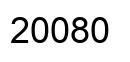 Número 20080 imagen negro