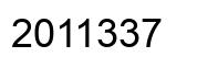 Number 2011337 black image