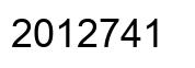 Number 2012741 black image