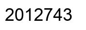 Number 2012743 black image
