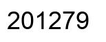 Number 201279 black image
