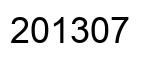 Number 201307 black image