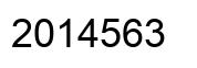 Number 2014563 black image