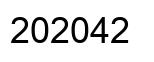 Number 202042 black image
